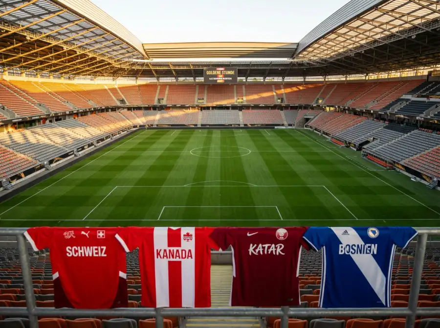 WM 2026 Gruppe B mit Schweiz, Kanada, Katar und Bosnien und Herzegowina