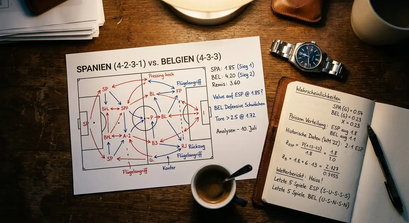 Analyse zum Spanien – Belgien Viertelfinal und meinen Wett-Tipps