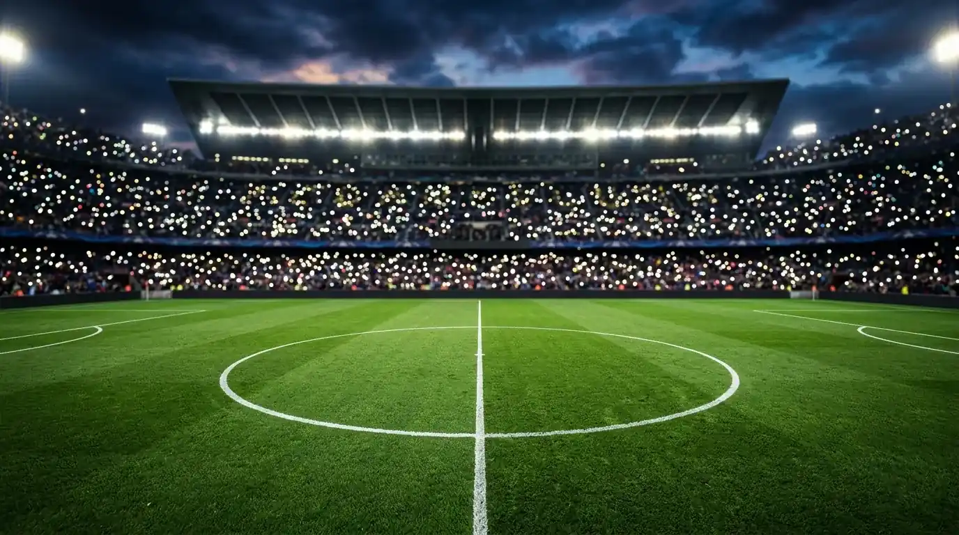 Stadionrasen bei Nacht vor dem letzten Gruppenspieltag der WM 2026